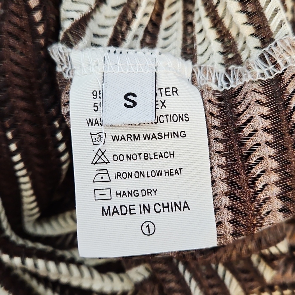 YG Collection Upscale Sheer Midi Bodycon Dress Brown Size Small - Picture 6 of 7